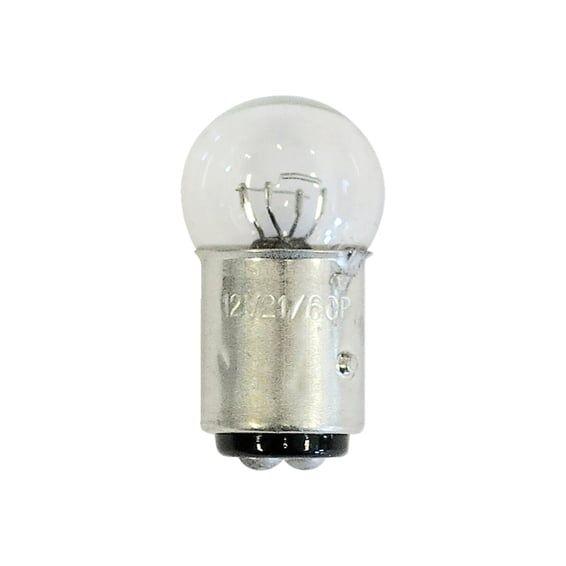 Turn signal bulb, bullet light. Clear glass. 12v21cp/6cp