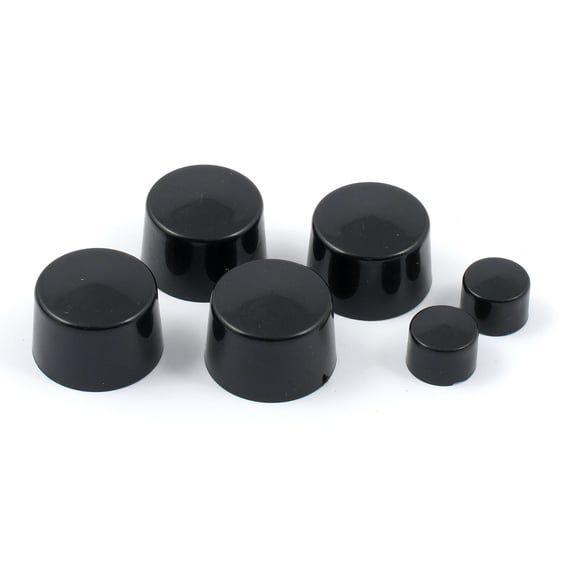 Smoothtopps, push-on bolt cover set. Black