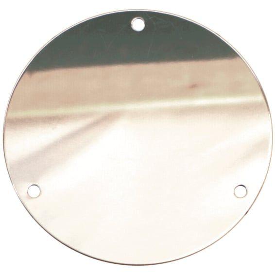 Derby cover, flat. Chrome