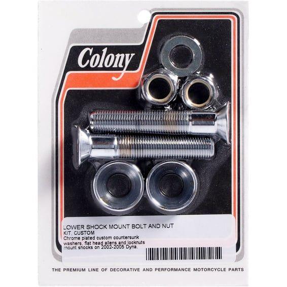 lower Dyna shock mount  kit. Chrome