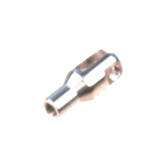Clevis, front brake rod. Chrome