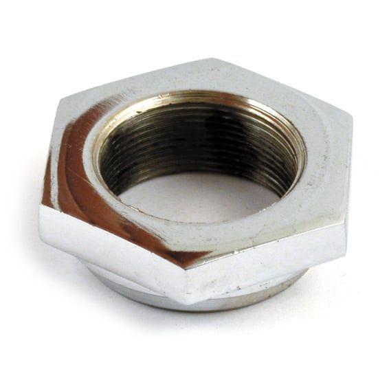 Springer fork stem nut. Chrome