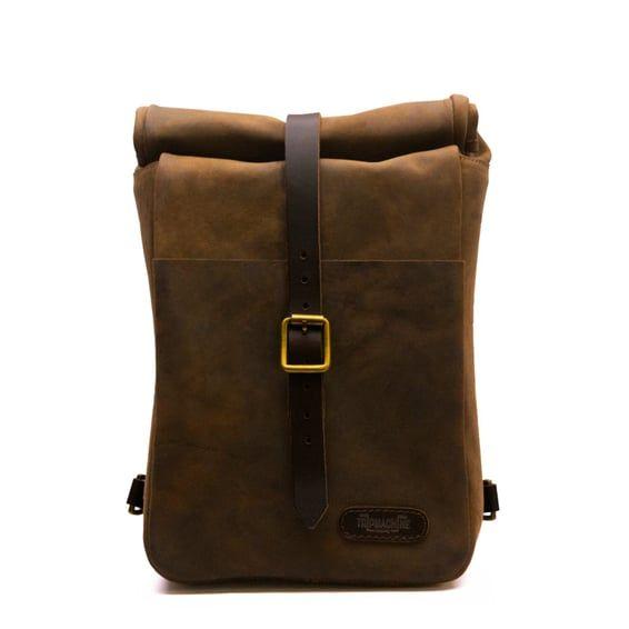 Trip Machine, Mini backpack/saddlebag 3.3 liter. Tobacco