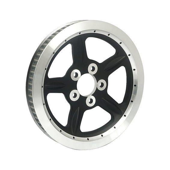 Reproduction OEM style wheel pulley 68t, 1-1/8" belt. Black