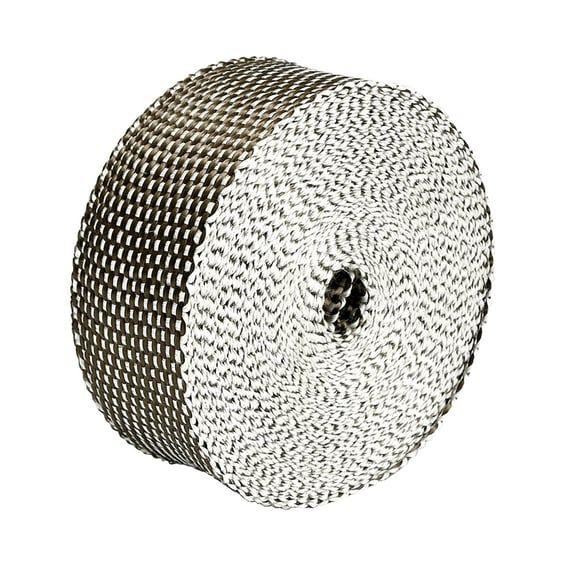 exhaust insulating wrap. 2" wide. Platinum