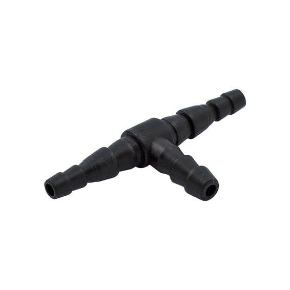 Oil hose tee. 3-way. Black
