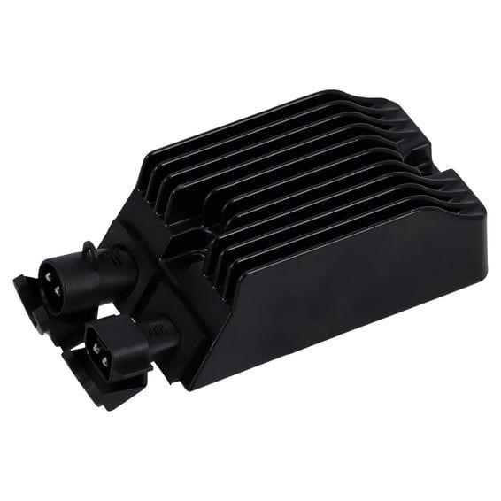 voltage regulator/rectifier. Black