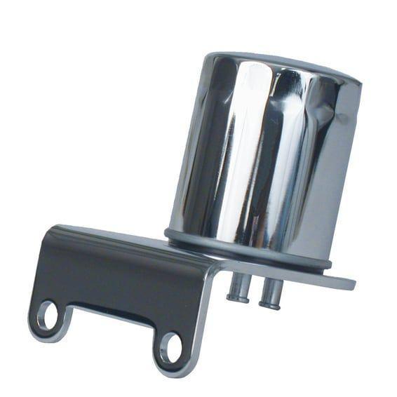 Spin-on oil filter kit. Chrome