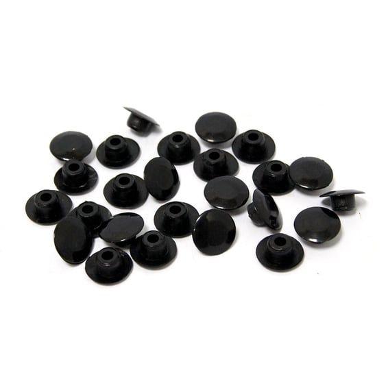 Push-in mushroom allen head plugs 5/16". Black