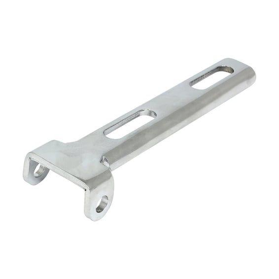 Universal solo seat hinge, square mount. Chrome