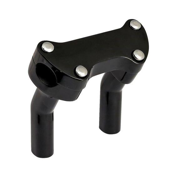 OEM style pullback risers, with top clamp. 4.5" rise. Black