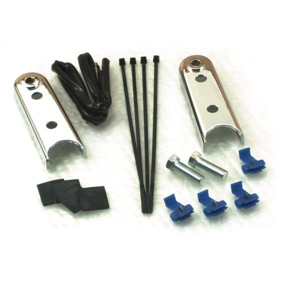 Rear turn signal relocation kit. Chrome