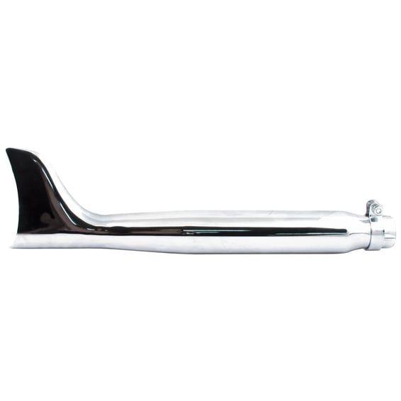 Fishtail universal muffler 22" long chrome
