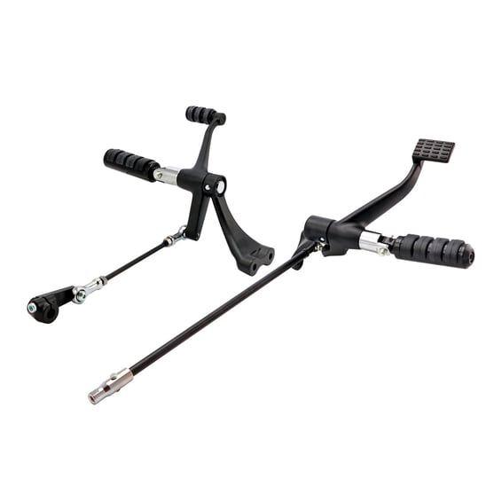 Evo XL forward control kit. ISO pegs. Black
