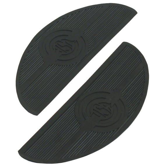 Oval shaped floorboard pads. rider. Black