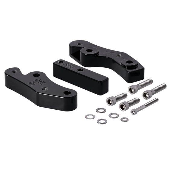 Products, rider floorboard relocation kit. Black