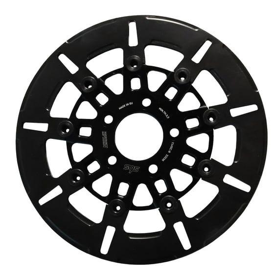by SBS, '9-spoke' brake rotor rear. Black