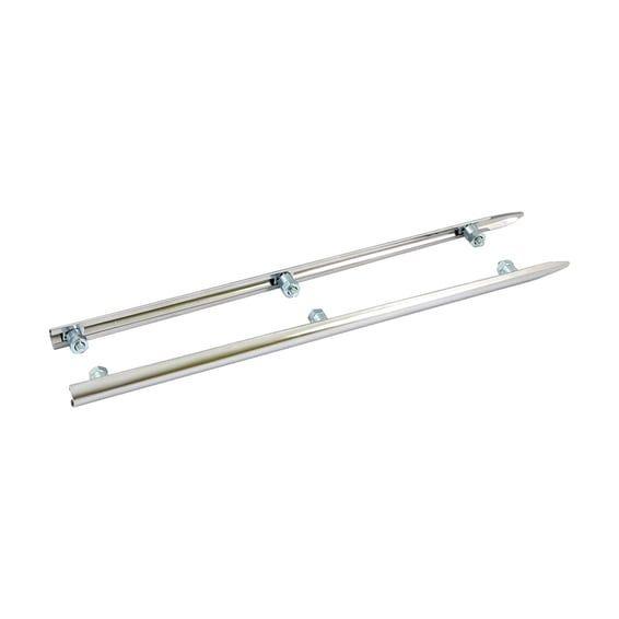 Front fender tip spears, stainless