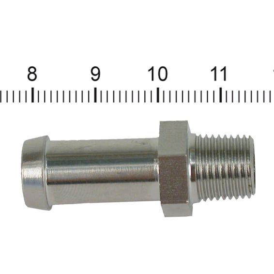 oil line fitting, straight. Stainless