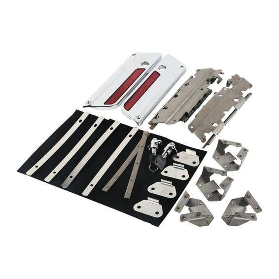 Saddlebag lid latches and hardware