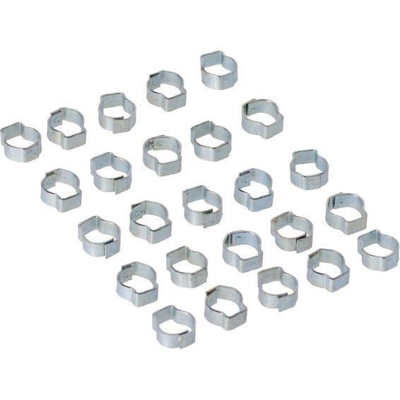 Crimp hose clamp, 7/16 (11.18mm) ID. Zinc