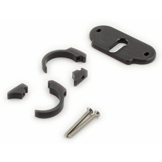 MSM combi bracket clip kit. 1". Black