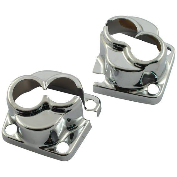 Evo Big Twin tappet block cover set. Chrome