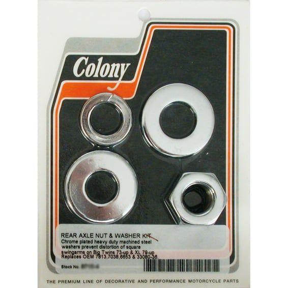 axle nut and washer kit, rear