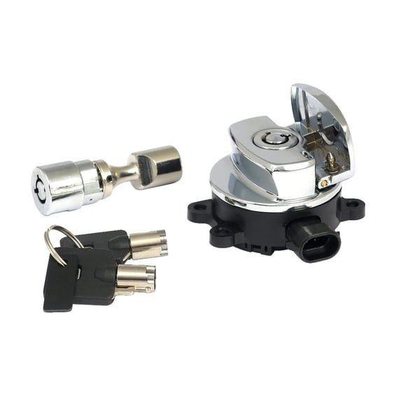 11-up ignition switch, side hinge type. Chrome
