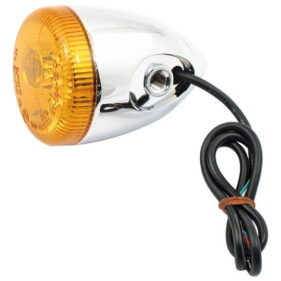 3-1 LED bullet taillight / turn signal combo. Chrome. Amber