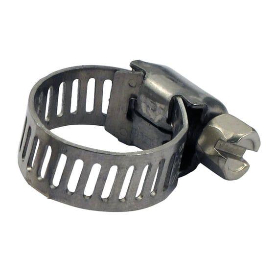 Hose clamps, 7/32 to 5/8". Stainless steel