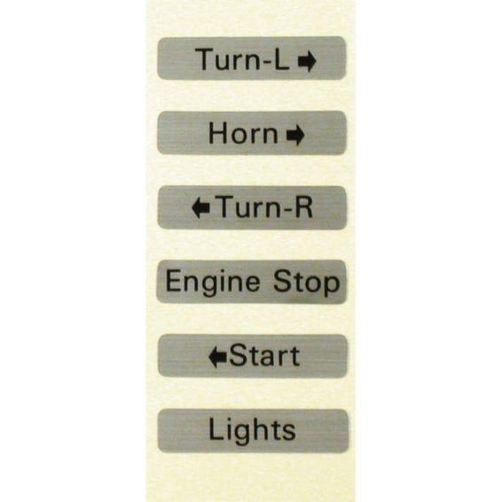 Decal set, switch housing