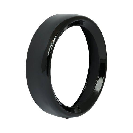 Recessed trim ring. 7" headlamp. Gloss black
