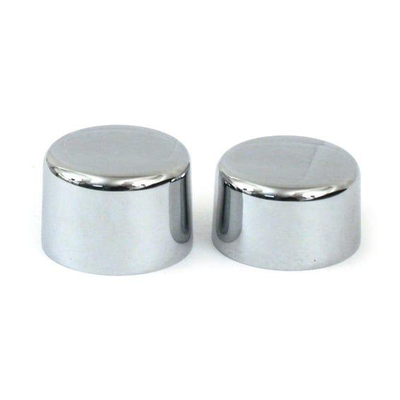 Front axle nut cap kit. Chrome