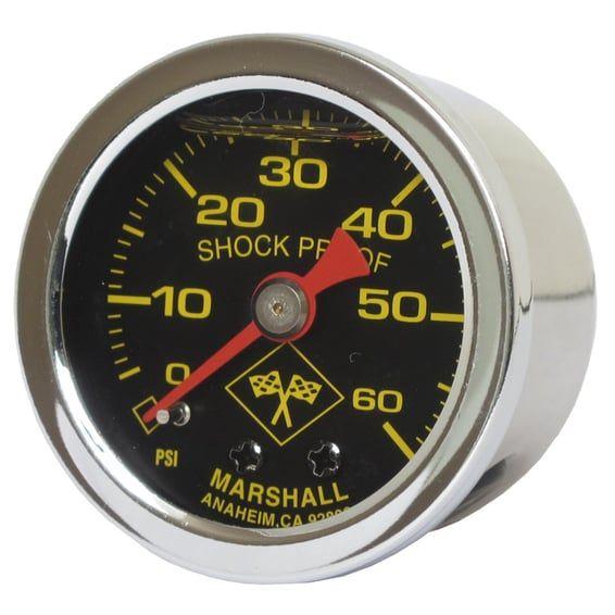 oil pressure gauge, 0-60 PSI. Stainless housing