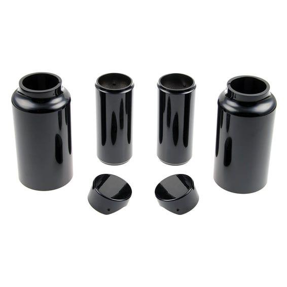 6-piece fork tube cover kit. Gloss black