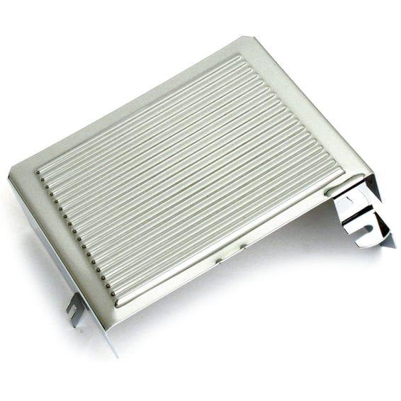 Battery side cover. Chrome. Ribbed