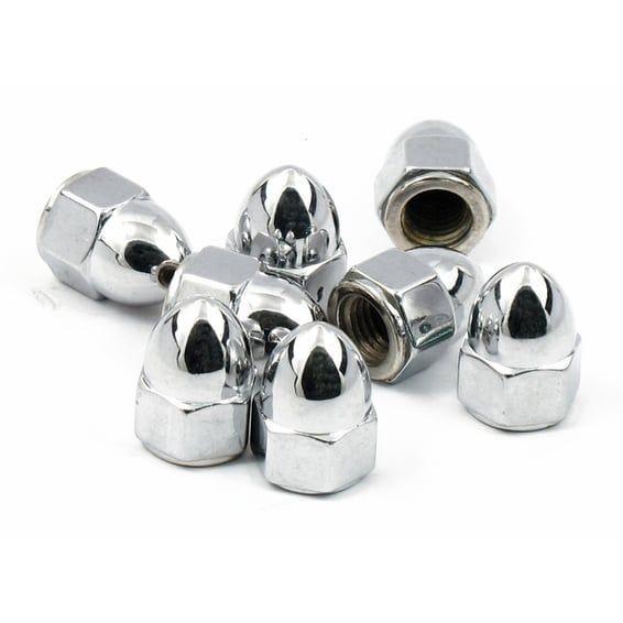 James acorn nut set, exhaust mount. Chrome