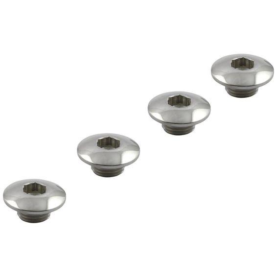 Street Hogs, rocker shaft end plug set. OEM style. Stainless