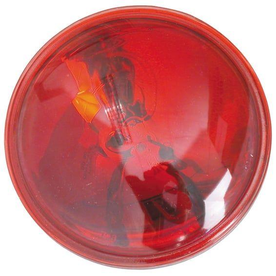 4-1/2" 30w 12v sealed beam unit. Clear red lens