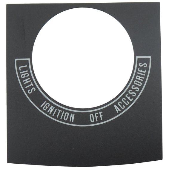 Ignition switch decal