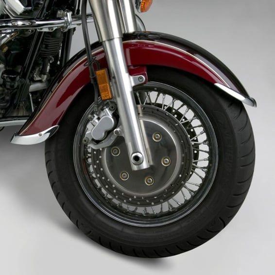 NC cast front fender tip set chrome