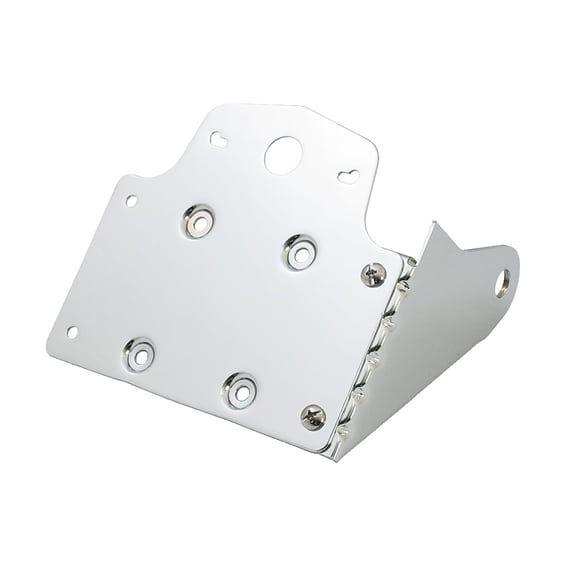 Side mount license plate bracket. Chrome
