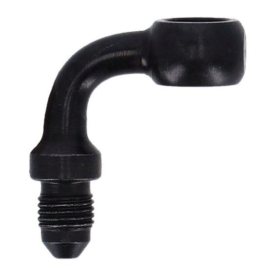 Banjo fitting black 3/8", 90 degrees, 10mm