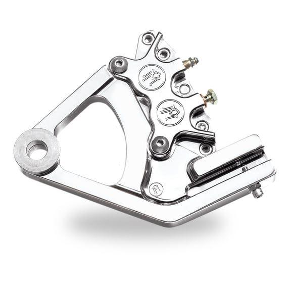 PM, 4-piston one-piece caliper/bracket, rear. Chrome