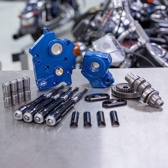 475G cam chest kit M8 - Gear drive, oil cooled. Black