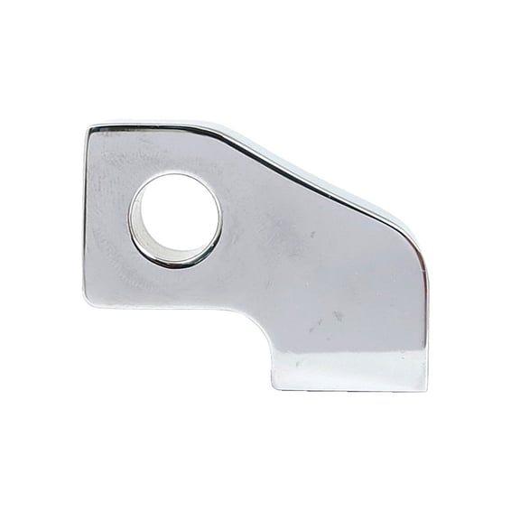 Custom headlamp mount block. angled. Chrome