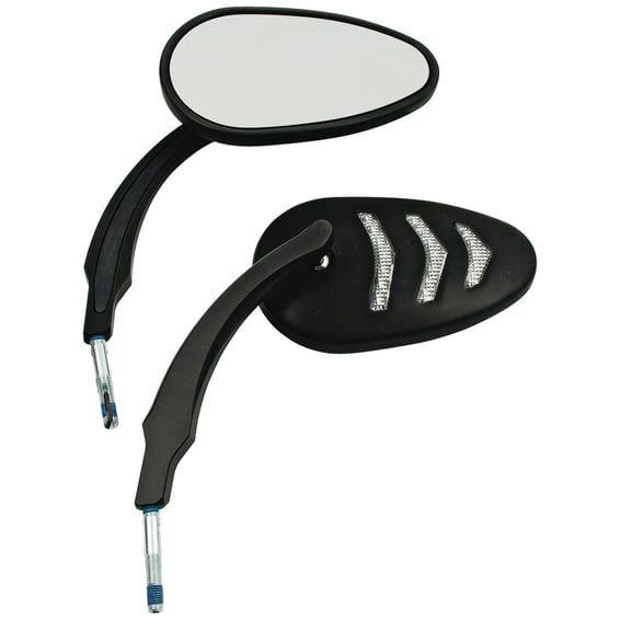 LED billet turn signal mirror set. Black