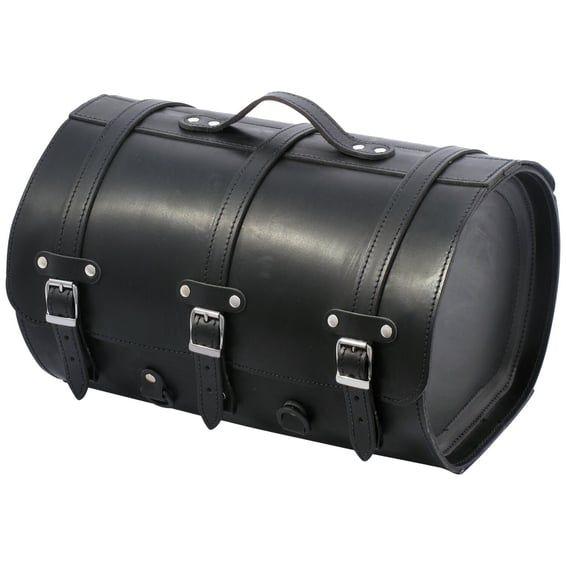 motorcycle leather suitcase. 32 liter. Black