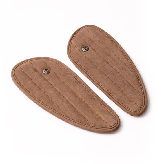 Trip Machine, Mini Classic leather tank pads. Tobacco